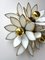 Italian Glass Flowers and Brass Sconces, 1970s, Set of 2, Image 5