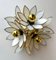 Italian Glass Flowers and Brass Sconces, 1970s, Set of 2, Image 13