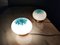 Postmodern White and Light Blue Murano Glass Table Lamps, 1980s, Set of 2, Image 2