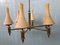 Vintage Chandelier in Brass and Chained Glass Lampshade, 1950s, Image 15