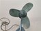 Art Deco Style Blue Metallic Iron Electric Air Fan, 1959 8