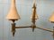 Vintage Chandelier in Brass and Chained Glass Lampshade, 1950s, Image 5