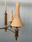 Vintage Chandelier in Brass and Chained Glass Lampshade, 1950s, Image 6
