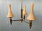 Vintage Chandelier in Brass and Chained Glass Lampshade, 1950s, Image 10