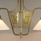 French Chandelier in Brass with Opal Glass Shade, 1890s 4