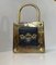 Vintage Padlock Key Box in Patinated Brass, 1980s 8
