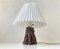 Lámpara de mesa de tronco de árbol vintage de cerámica esmaltada, años 70, Imagen 1