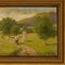 Silvio Poma, Mountain Landscape with Footpath, 1800s, Oil on Board, Framed 2