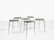 Mid-Century Stools in Black by Arne Jacobsen for Fritz Hansen, 1964, Set of 6, Image 1