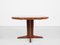 Mid-Century Danish Round Teak Dining Table with 2 Extensions attributed to Johannes Andersen, 1960s, Image 1