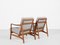 Mid-Century Danish 2-Seat Sofa and Easy Chairs in Oak and Teak attributed to Tove & Edvard Kindt-Larsen for France & Daverkosen, Set of 3 6