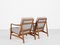 Mid-Century Danish 2-Seat Sofa and Easy Chairs in Oak and Teak attributed to Tove & Edvard Kindt-Larsen for France & Daverkosen, Set of 3, Image 6