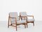 Mid-Century Danish 2-Seat Sofa and Easy Chairs in Oak and Teak attributed to Tove & Edvard Kindt-Larsen for France & Daverkosen, Set of 3 5