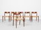 Mid-Century Danish Chairs Model 77 in Teak and Paper Cord attributed to Niels Otto Møller, Set of 6 3