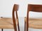 Mid-Century Danish Chairs Model 77 in Teak and Paper Cord attributed to Niels Otto Møller, Set of 6, Image 9
