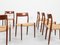 Mid-Century Danish Chairs Model 77 in Teak and Paper Cord attributed to Niels Otto Møller, Set of 6 2