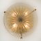 Gold, Clear Brass and Textured Glass Flush Mount attributed to Hillebrand, 1960s, Image 11