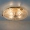 Gold, Clear Brass and Textured Glass Flush Mount attributed to Hillebrand, 1960s 14