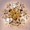 Glass and Brass Floral Wall Light from Ernst Palme, 1970s 6