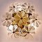Glass and Brass Floral Wall Light from Ernst Palme, 1970s, Image 6