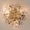 Glass and Brass Floral Wall Light from Ernst Palme, 1970s 7