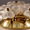 Glass and Brass Floral Wall Light from Ernst Palme, 1970s 12