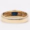 14 Karat Yellow Gold Ring with Sapphire and White Stones, 1970s 6