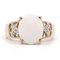 9 Karat Gold Ring with Cabochon Opal and Diamonds, 1980s 1