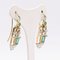 18 Karat Yellow Gold Earrings with Emeralds and Diamonds, 1960s, Set of 2 3