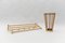 Brass and Bamboo Coat Rack and Umbrella Stand, Italy, 1950s, Set of 2, Image 4