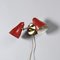 Metal and Brass Wall Light from Stilux Milano, 1950s 6