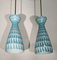 Glass Ceiling Lights, Italy, 1950s, Set of 2 3