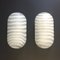 Modernist Striped Glass Wall Lamps from Peill & Putzler, Germany, 1970s, Set of 2 2