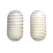 Modernist Striped Glass Wall Lamps from Peill & Putzler, Germany, 1970s, Set of 2, Image 1