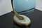 Bedside Lights with Blue Glass and Bronze Feet, Set of 2 10