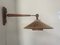 Tell Teck Telege and Vintage Temde Leuchten Design 1960er Teak & Messing Wandlampe 1