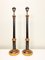 Wood and Faux Leather Table Lamps, 1980s, Set of 2, Image 1