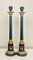 Regency Empire Style Black and Gold Table Lamps, 1970s, Set of 2 1