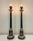 Regency Empire Style Black and Gold Table Lamps, 1970s, Set of 2 11