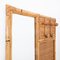 Bamboo & Rush Wall Hanger with Mirror, Italy, 1970s 2