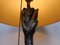 Lámpara de mesa Snake Bonze Art Déco, Francia, años 20, Imagen 7