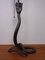 Art Deco Schlangen Bonze Tischlampe, Frankreich, 1920er 5