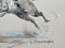 Henri Vincent-Anglade, El salto de longitud, Gouache y crayón sobre papel, enmarcado, Imagen 2