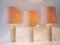 Mid-Century Modern Travertine Table Lamps, Italy, 1960s, Set of 3 10