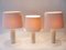 Mid-Century Modern Travertine Table Lamps, Italy, 1960s, Set of 3 7