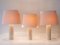 Lampes de Bureau Mid-Century Modernes en Travertin, Italie, 1960s, Set de 3 2