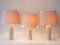 Mid-Century Modern Travertine Table Lamps, Italy, 1960s, Set of 3 2