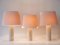 Mid-Century Modern Travertine Table Lamps, Italy, 1960s, Set of 3 9