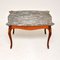 French Coffee Table with Marble Top, 1930s, Image 1