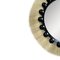 Modern Bohemian Round Ibiza Wall Mirror in Natural Fiber & Black Lacquer by HOMMÉS Studio, Image 4